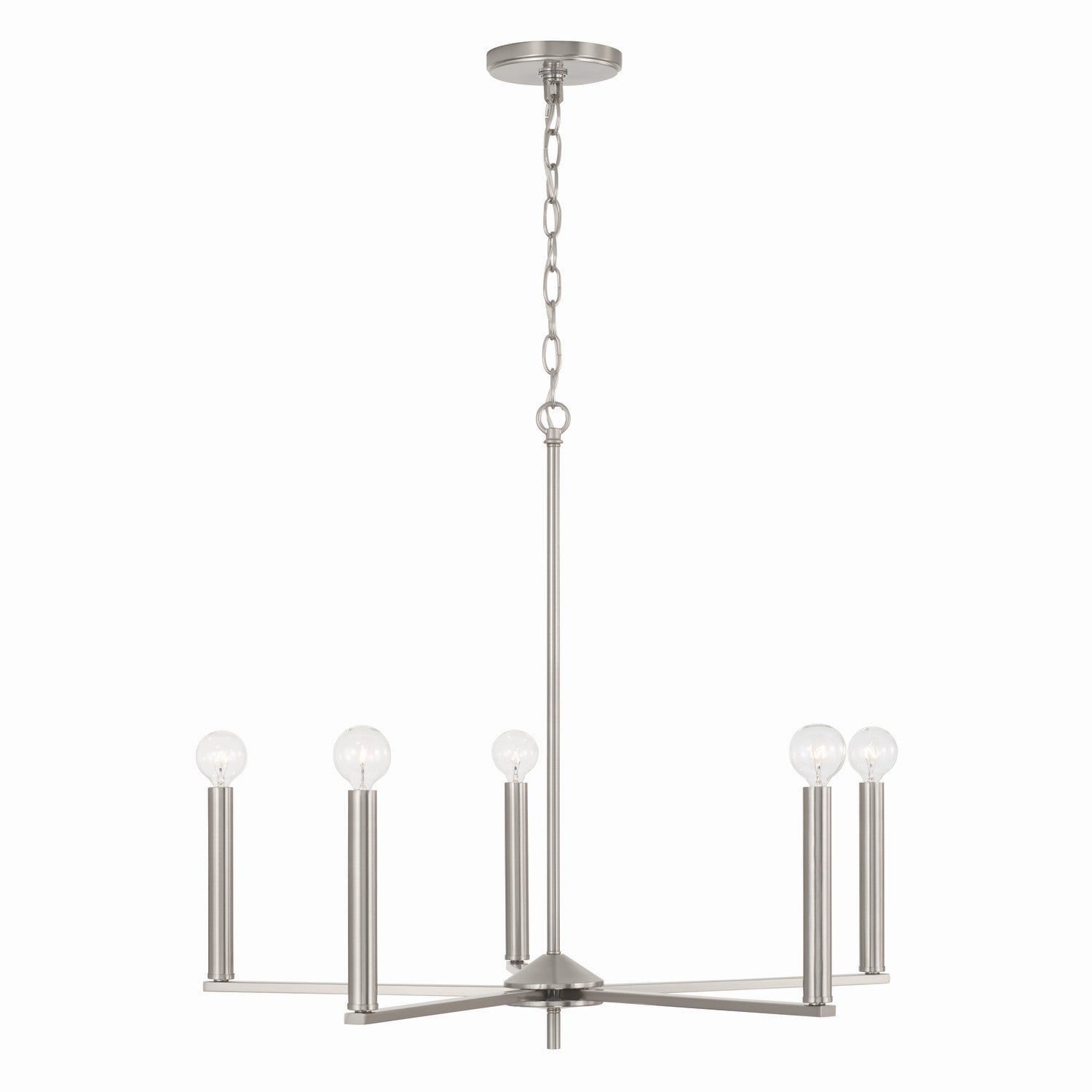 Capital Lighting - 448651BN - Five Light Chandelier - Portman - Brushed Nickel