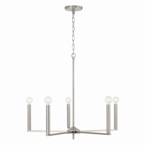 Capital Lighting - 448651BN - Five Light Chandelier - Portman - Brushed Nickel