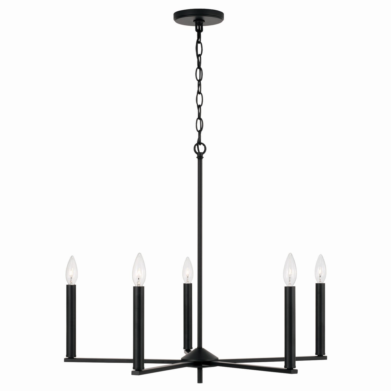 Capital Lighting - 448651MB - Five Light Chandelier - Portman - Matte Black