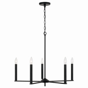 Capital Lighting - 448651MB - Five Light Chandelier - Portman - Matte Black