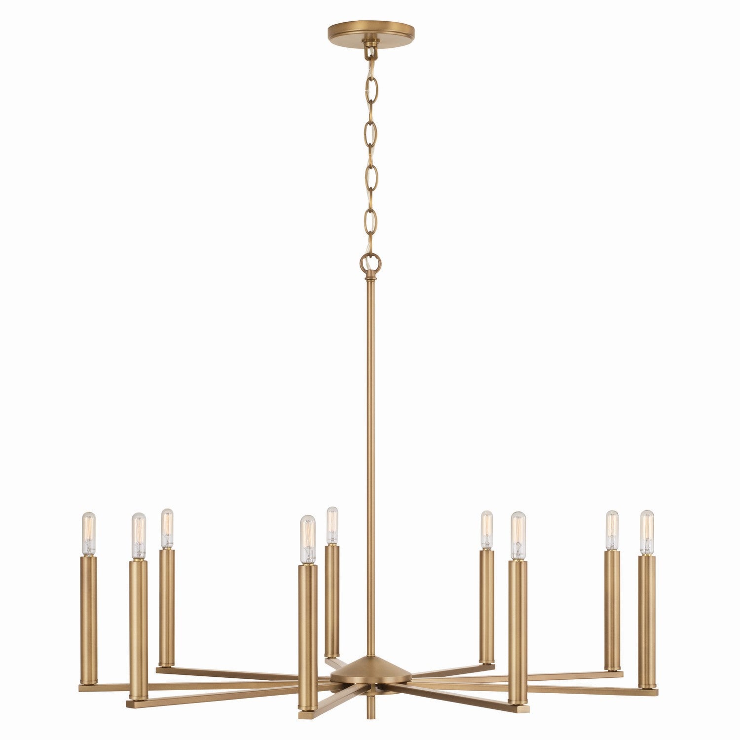 Capital Lighting - 448691AD - Nine Light Chandelier - Portman - Aged Brass