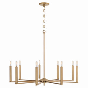 Capital Lighting - 448691AD - Nine Light Chandelier - Portman - Aged Brass