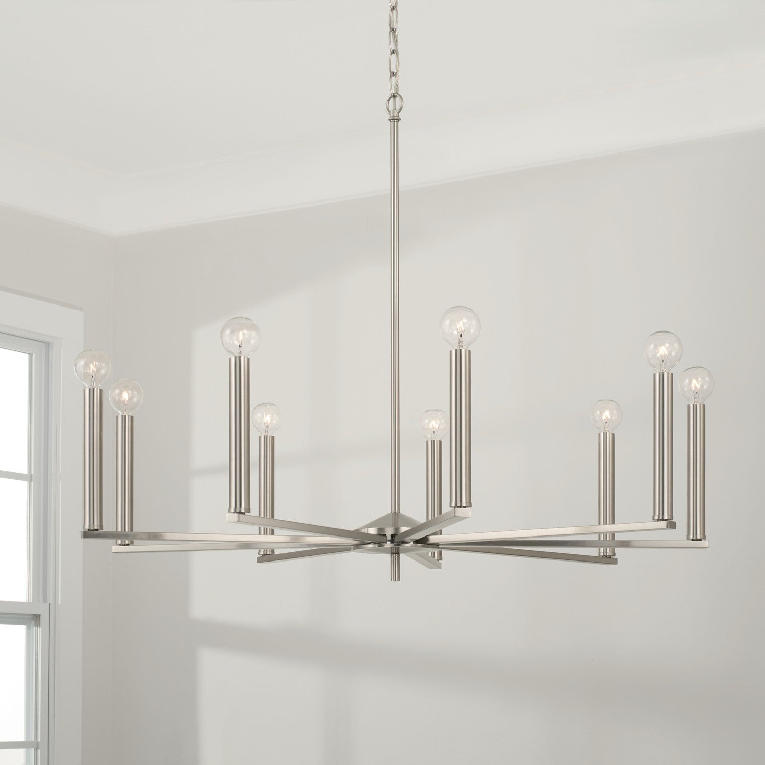 Capital Lighting - 448691BN - Nine Light Chandelier - Portman - Brushed Nickel