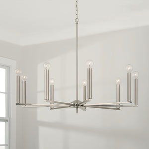 Capital Lighting - 448691BN - Nine Light Chandelier - Portman - Brushed Nickel