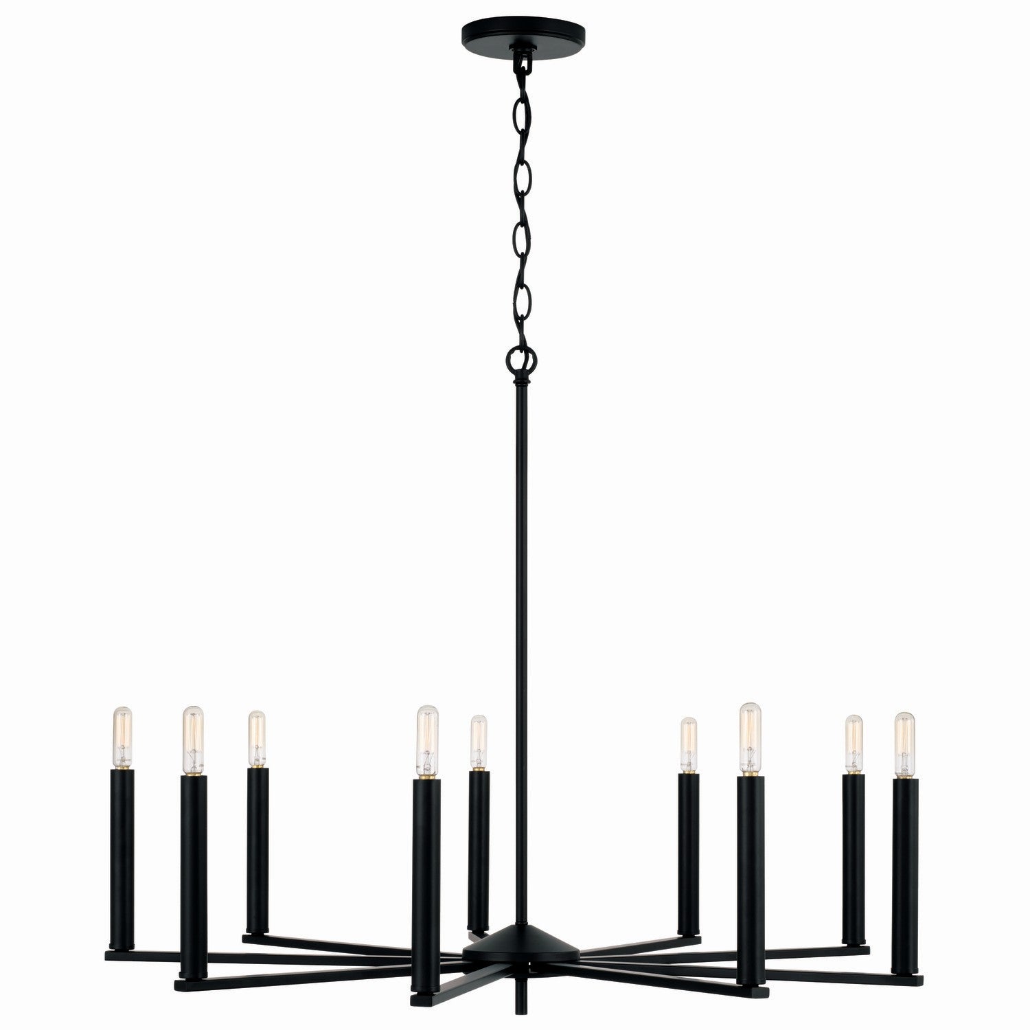 Capital Lighting - 448691MB - Nine Light Chandelier - Portman - Matte Black