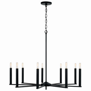 Capital Lighting - 448691MB - Nine Light Chandelier - Portman - Matte Black
