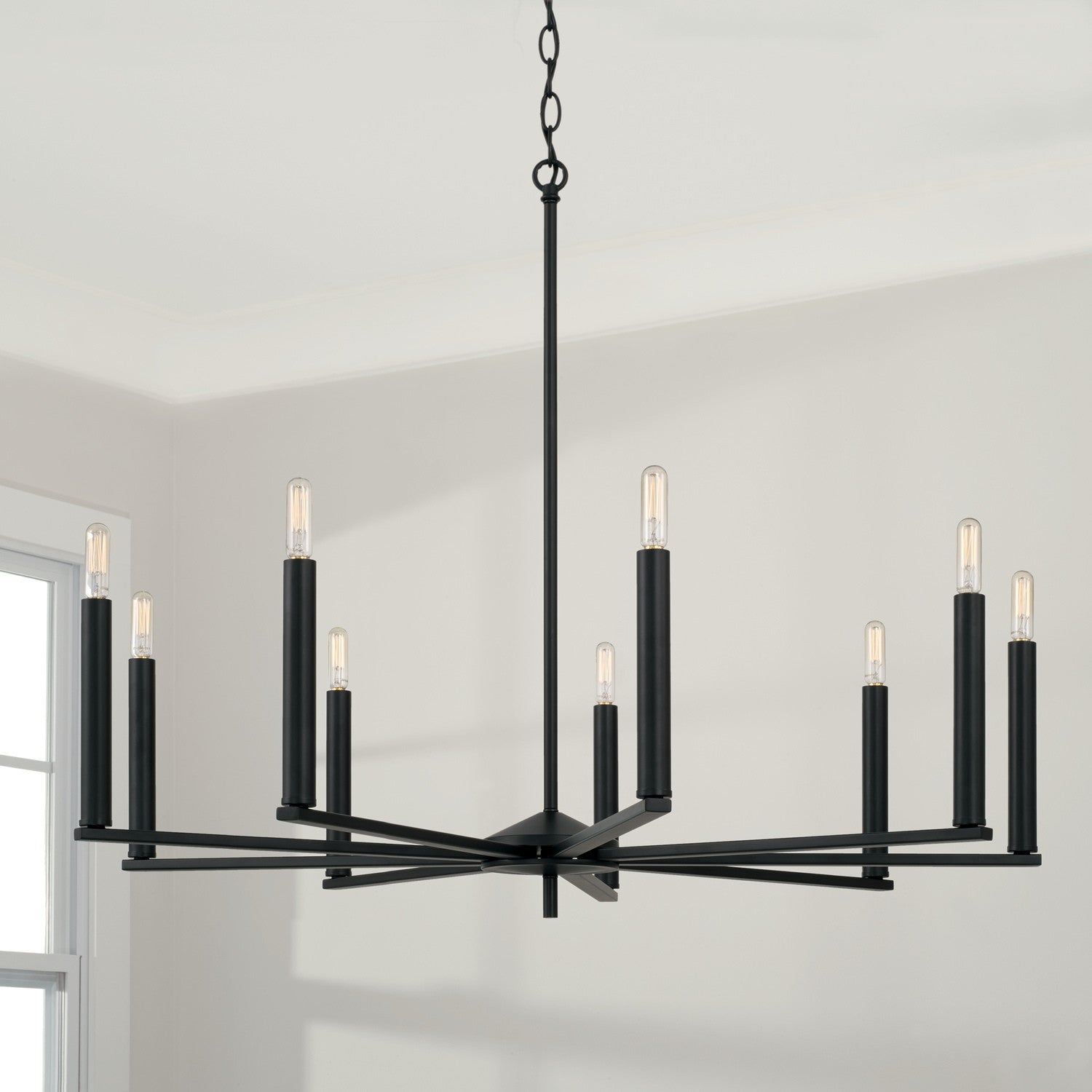 Capital Lighting - 448691MB - Nine Light Chandelier - Portman - Matte Black