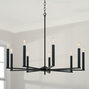 Capital Lighting - 448691MB - Nine Light Chandelier - Portman - Matte Black