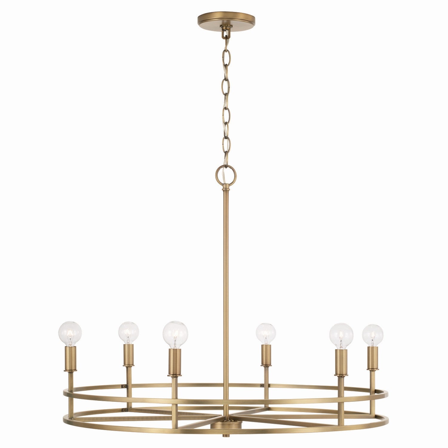 Capital Lighting - 448761AD - Six Light Chandelier - Fuller - Aged Brass
