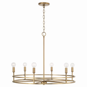 Capital Lighting - 448761AD - Six Light Chandelier - Fuller - Aged Brass