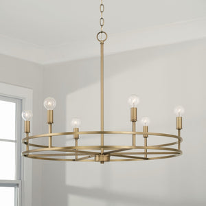 Capital Lighting - 448761AD - Six Light Chandelier - Fuller - Aged Brass