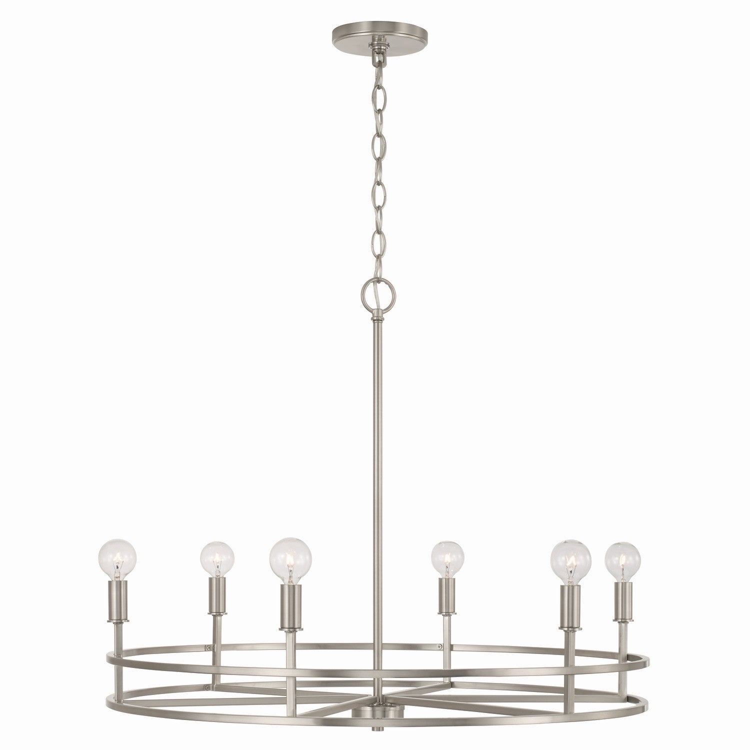 Capital Lighting - 448761BN - Six Light Chandelier - Fuller - Brushed Nickel