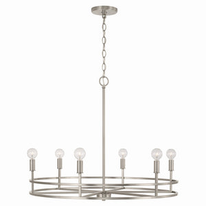Capital Lighting - 448761BN - Six Light Chandelier - Fuller - Brushed Nickel