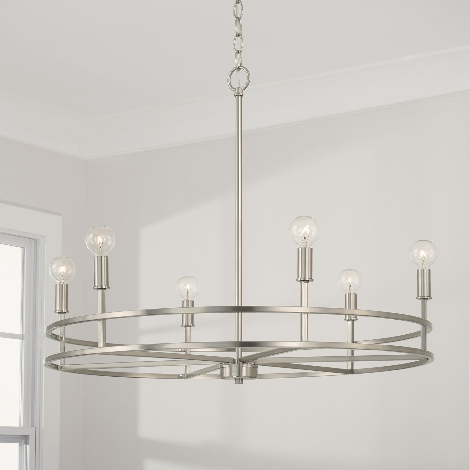 Capital Lighting - 448761BN - Six Light Chandelier - Fuller - Brushed Nickel