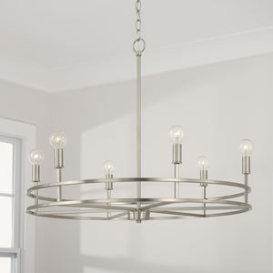 Capital Lighting - 448761BN - Six Light Chandelier - Fuller - Brushed Nickel