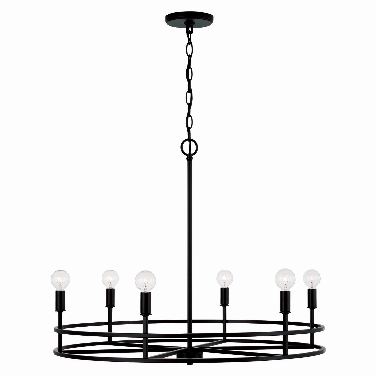 Capital Lighting - 448761MB - Six Light Chandelier - Fuller - Matte Black