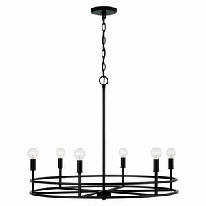 Capital Lighting - 448761MB - Six Light Chandelier - Fuller - Matte Black