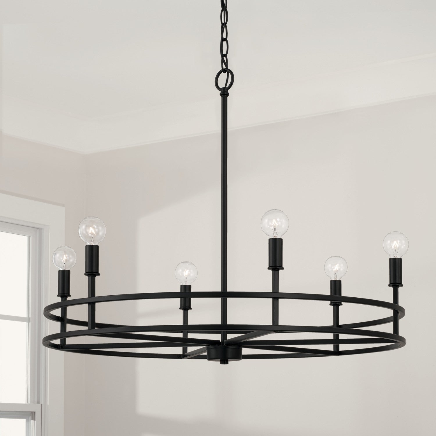 Capital Lighting - 448761MB - Six Light Chandelier - Fuller - Matte Black
