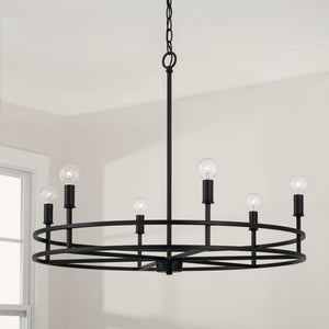 Capital Lighting - 448761MB - Six Light Chandelier - Fuller - Matte Black