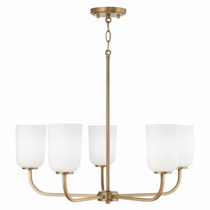 Capital Lighting - 448851AD-542 - Five Light Chandelier - Lawson - Aged Brass
