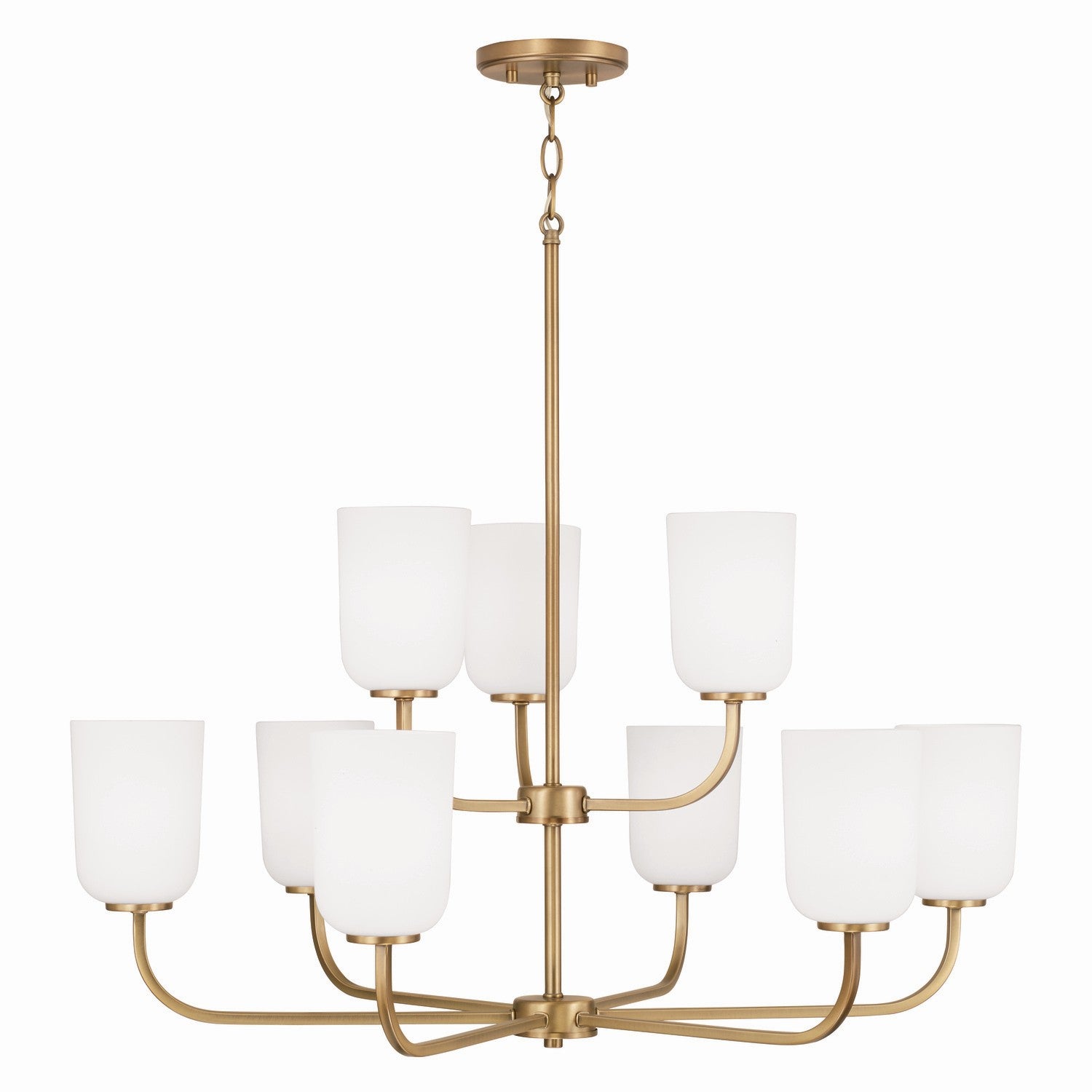 Capital Lighting - 448891AD-542 - Nine Light Chandelier - Lawson - Aged Brass