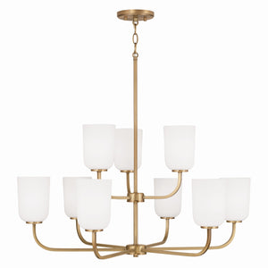 Capital Lighting - 448891AD-542 - Nine Light Chandelier - Lawson - Aged Brass