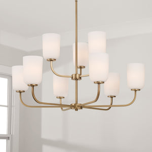 Capital Lighting - 448891AD-542 - Nine Light Chandelier - Lawson - Aged Brass