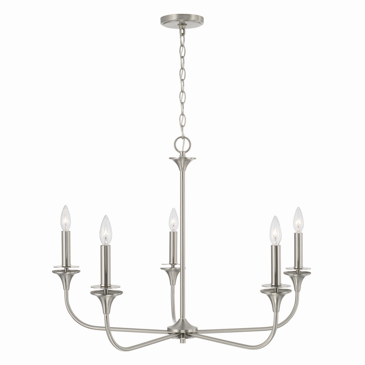 Capital Lighting - 448951BN - Five Light Chandelier - Presley - Brushed Nickel
