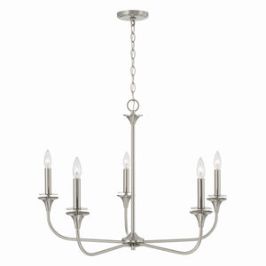 Capital Lighting - 448951BN - Five Light Chandelier - Presley - Brushed Nickel