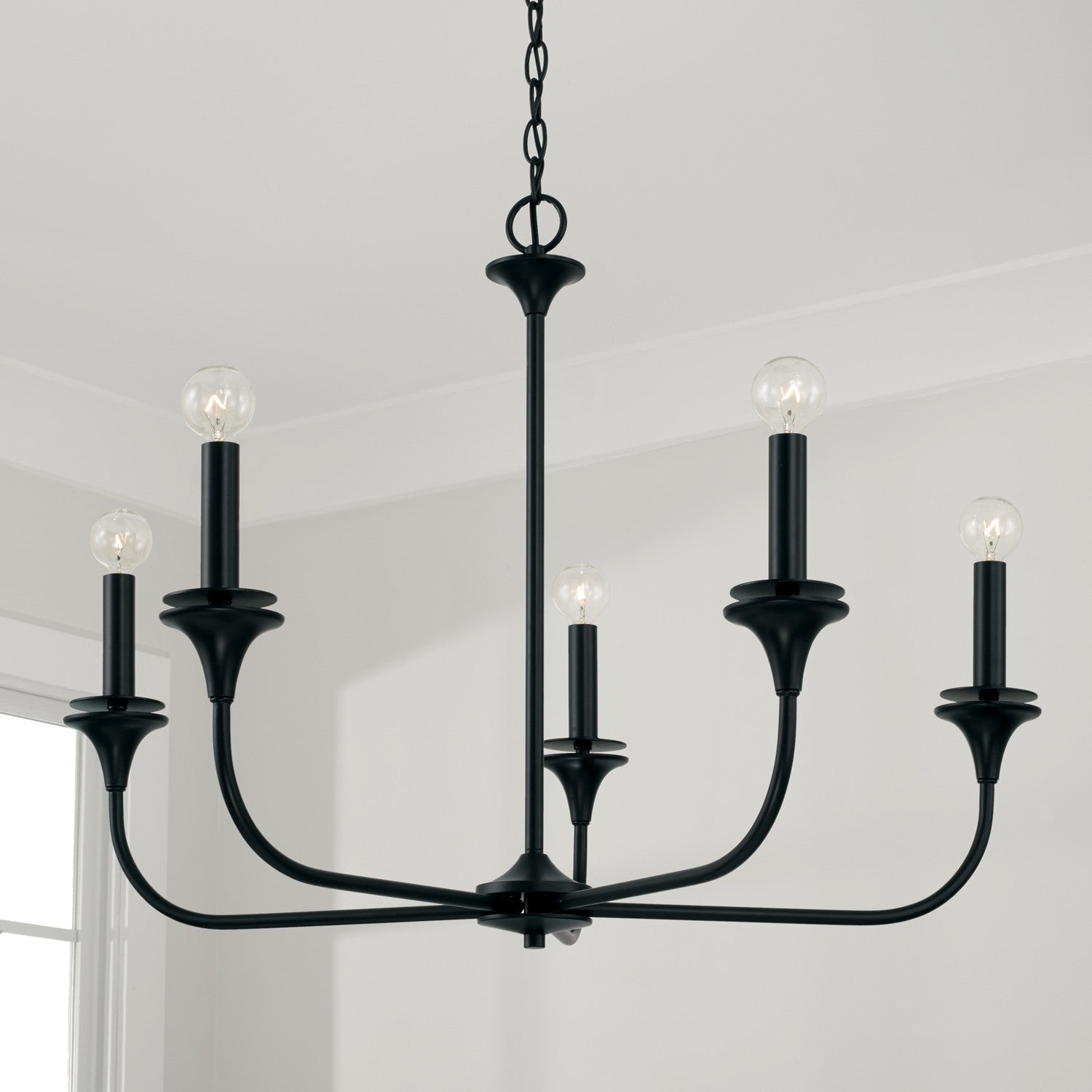 Capital Lighting - 448951MB - Five Light Chandelier - Presley - Matte Black