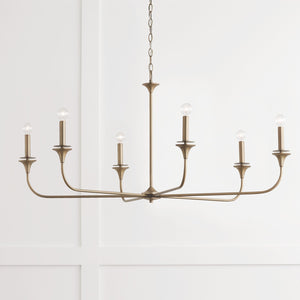 Capital Lighting - 448961AD - Six Light Chandelier - Presley - Aged Brass