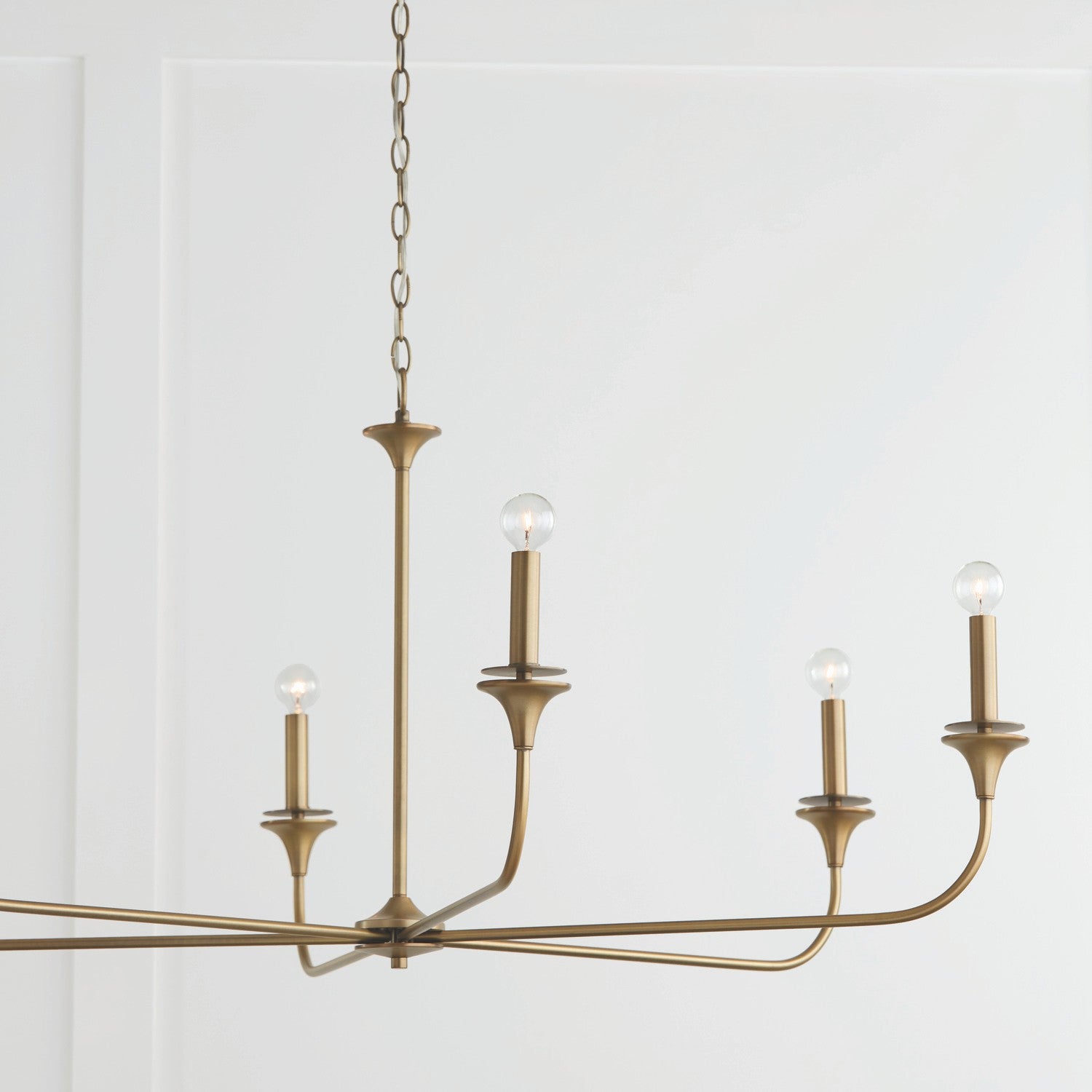 Capital Lighting - 448961AD - Six Light Chandelier - Presley - Aged Brass