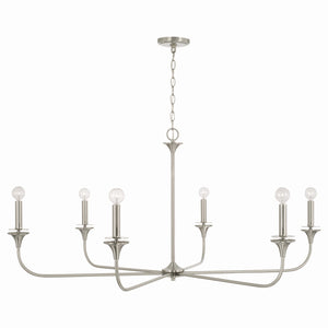 Capital Lighting - 448961BN - Six Light Chandelier - Presley - Brushed Nickel