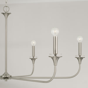 Capital Lighting - 448961BN - Six Light Chandelier - Presley - Brushed Nickel