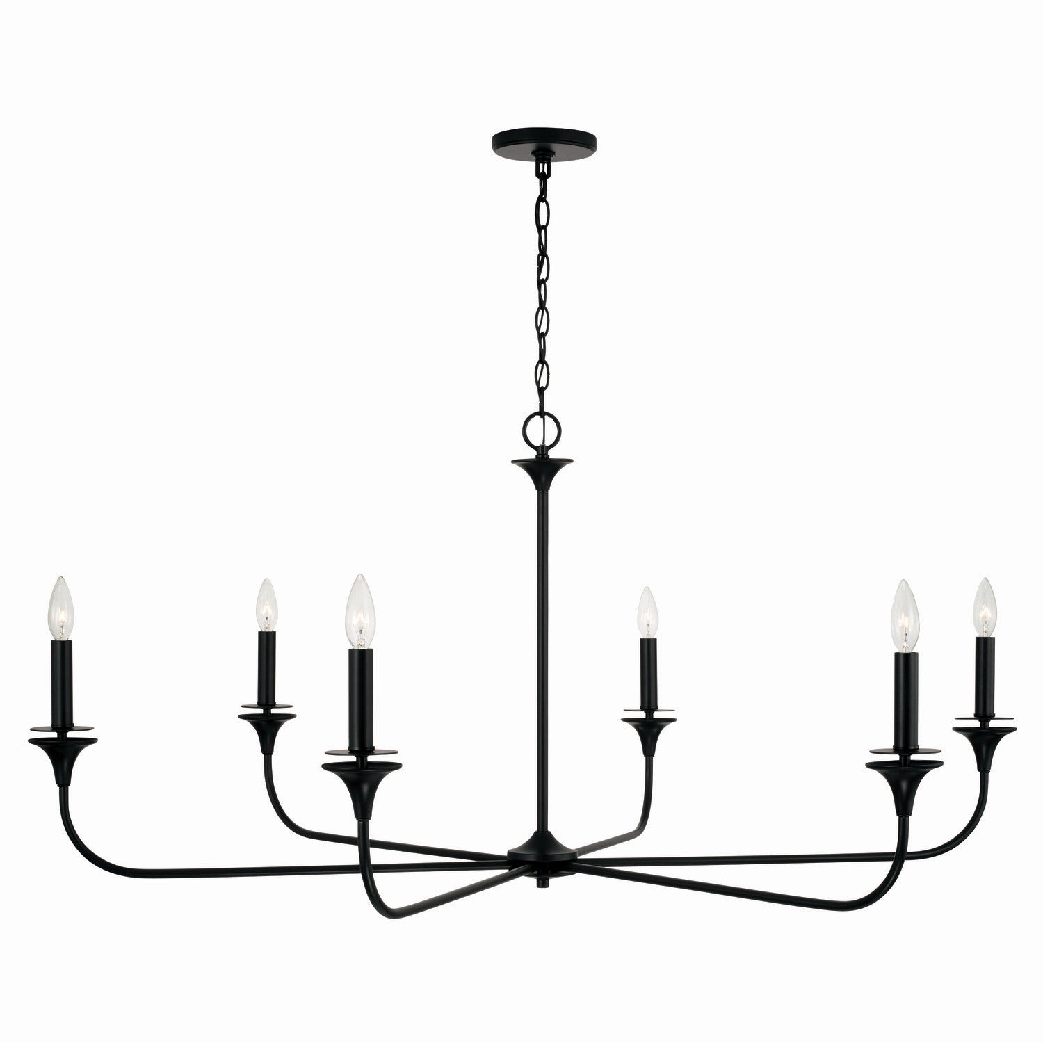Capital Lighting - 448961MB - Six Light Chandelier - Presley - Matte Black