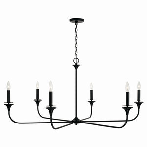 Capital Lighting - 448961MB - Six Light Chandelier - Presley - Matte Black