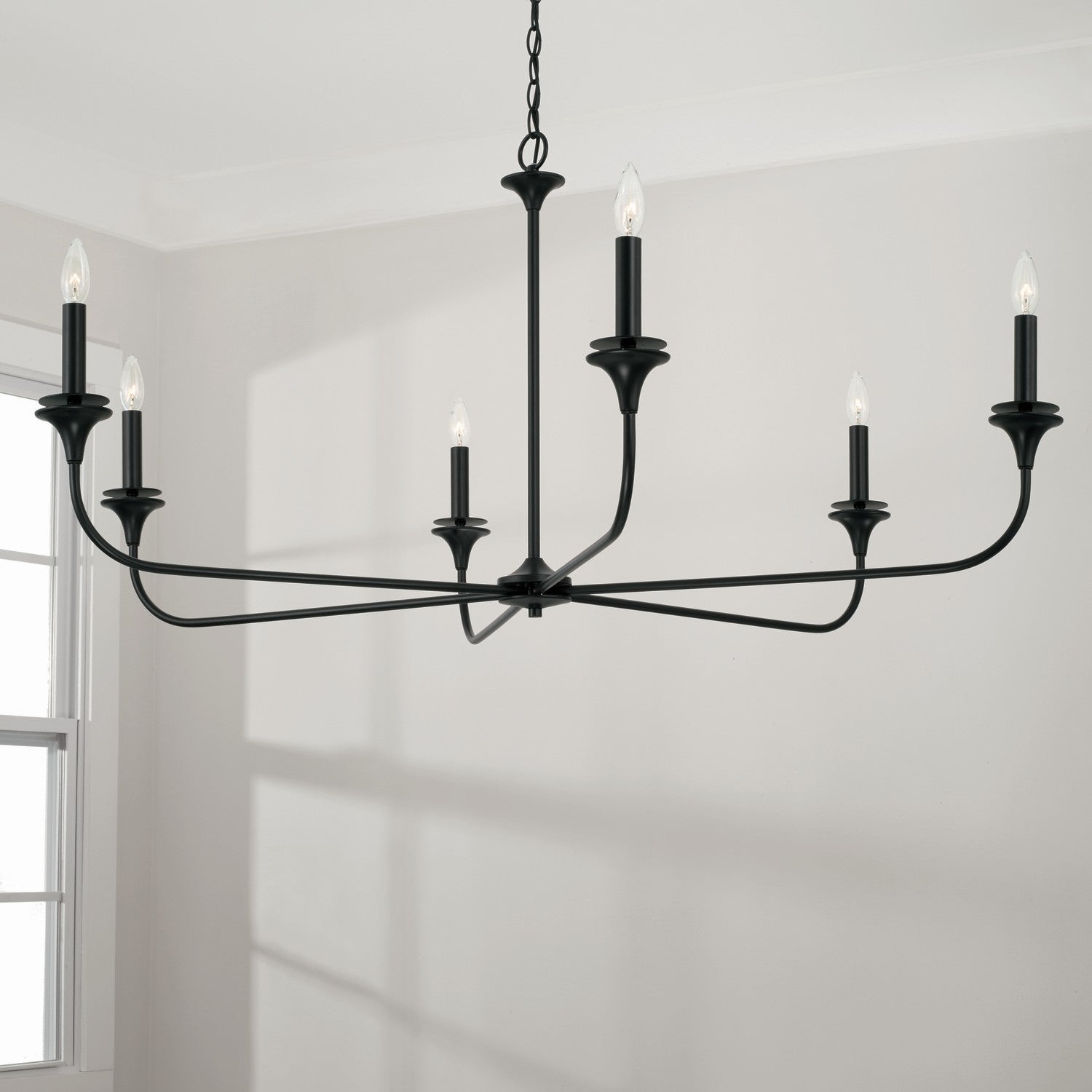 Capital Lighting - 448961MB - Six Light Chandelier - Presley - Matte Black