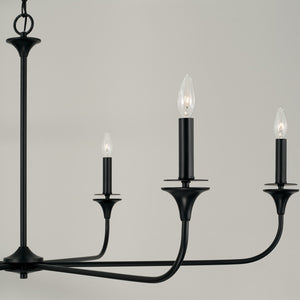 Capital Lighting - 448961MB - Six Light Chandelier - Presley - Matte Black
