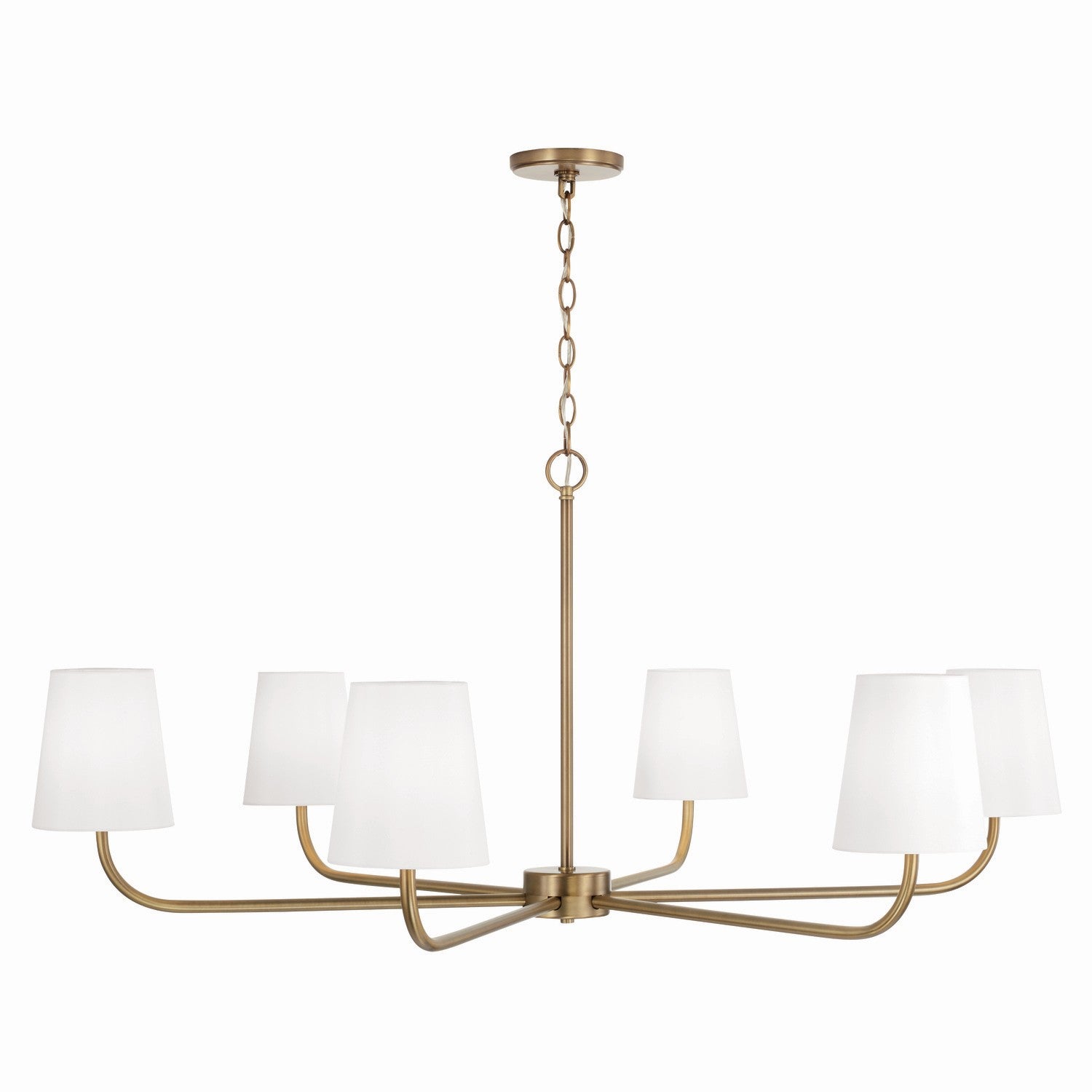Capital Lighting - 449461AD-706 - Six Light Chandelier - Brody - Aged Brass