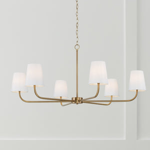 Capital Lighting - 449461AD-706 - Six Light Chandelier - Brody - Aged Brass