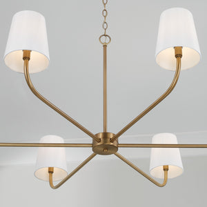 Capital Lighting - 449461AD-706 - Six Light Chandelier - Brody - Aged Brass