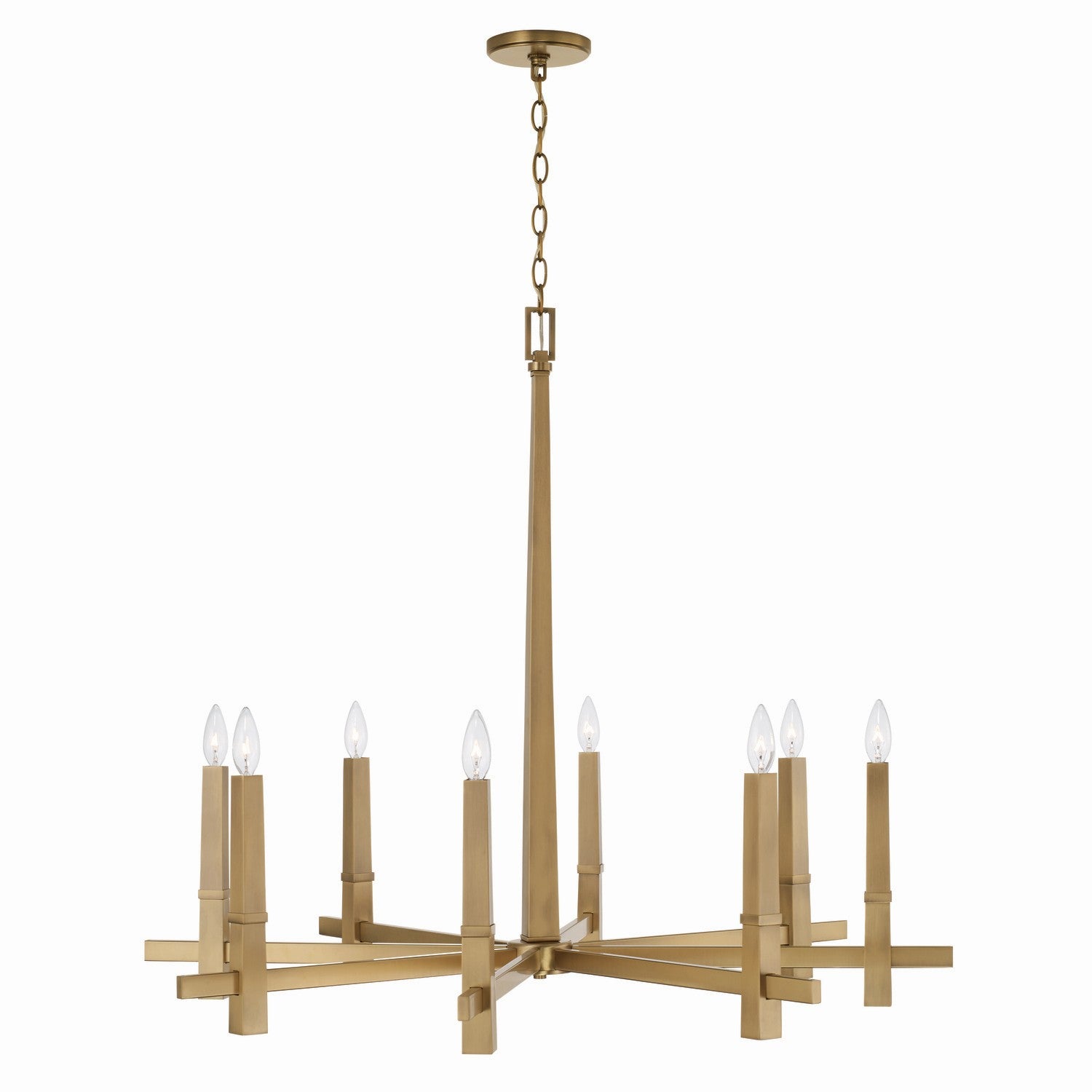 Capital Lighting - 449681AD - Eight Light Chandelier - Blake - Aged Brass