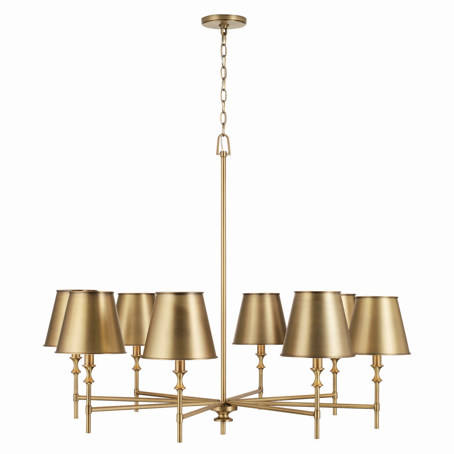 Capital Lighting - 449781AD-707 - Eight Light Chandelier - Whitney - Aged Brass