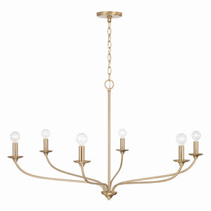 Capital Lighting - 449961MA - Six Light Chandelier - Dolan - Matte Brass