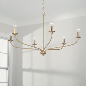 Capital Lighting - 449961MA - Six Light Chandelier - Dolan - Matte Brass
