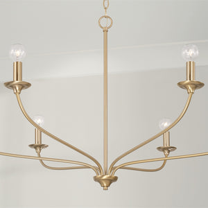 Capital Lighting - 449961MA - Six Light Chandelier - Dolan - Matte Brass