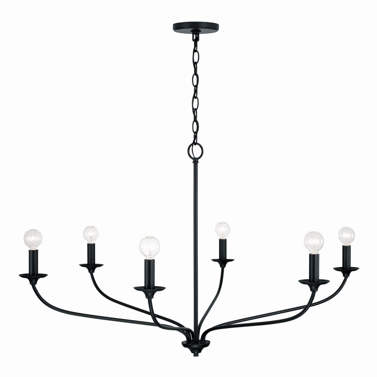 Capital Lighting - 449961MB - Six Light Chandelier - Dolan - Matte Black