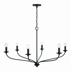 Capital Lighting - 449961MB - Six Light Chandelier - Dolan - Matte Black
