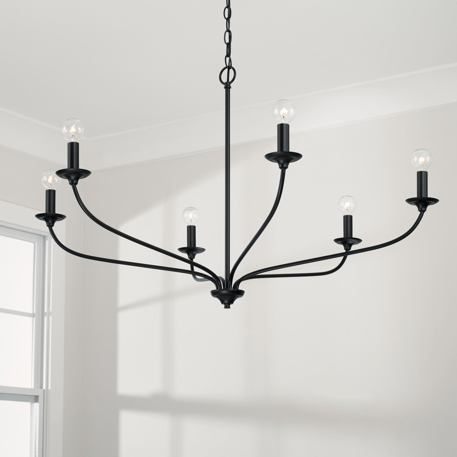 Capital Lighting - 449961MB - Six Light Chandelier - Dolan - Matte Black