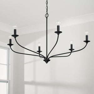 Capital Lighting - 449961MB - Six Light Chandelier - Dolan - Matte Black